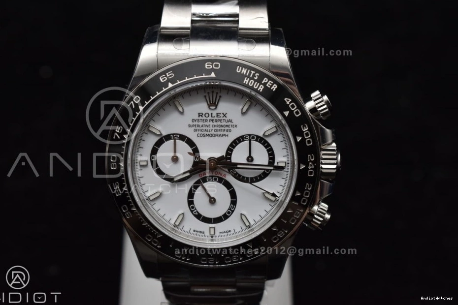 Daytona Dial DD White SS 782 1:1 Edition 904L 126500 Bracelet Best on Steel Functional VSF 1218